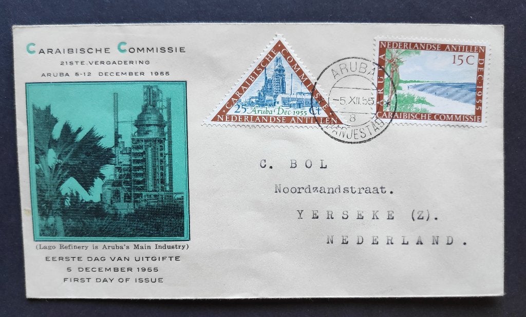 Nederlanse Antillen : Voorloper FDC VL13a, Verzenden, Beschreven, Nederland