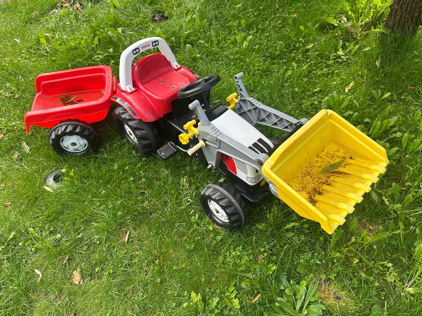 Rolly Toys traptractor met aanhanger en voorlader, Ophalen, Gebruikt, Trapvoertuig