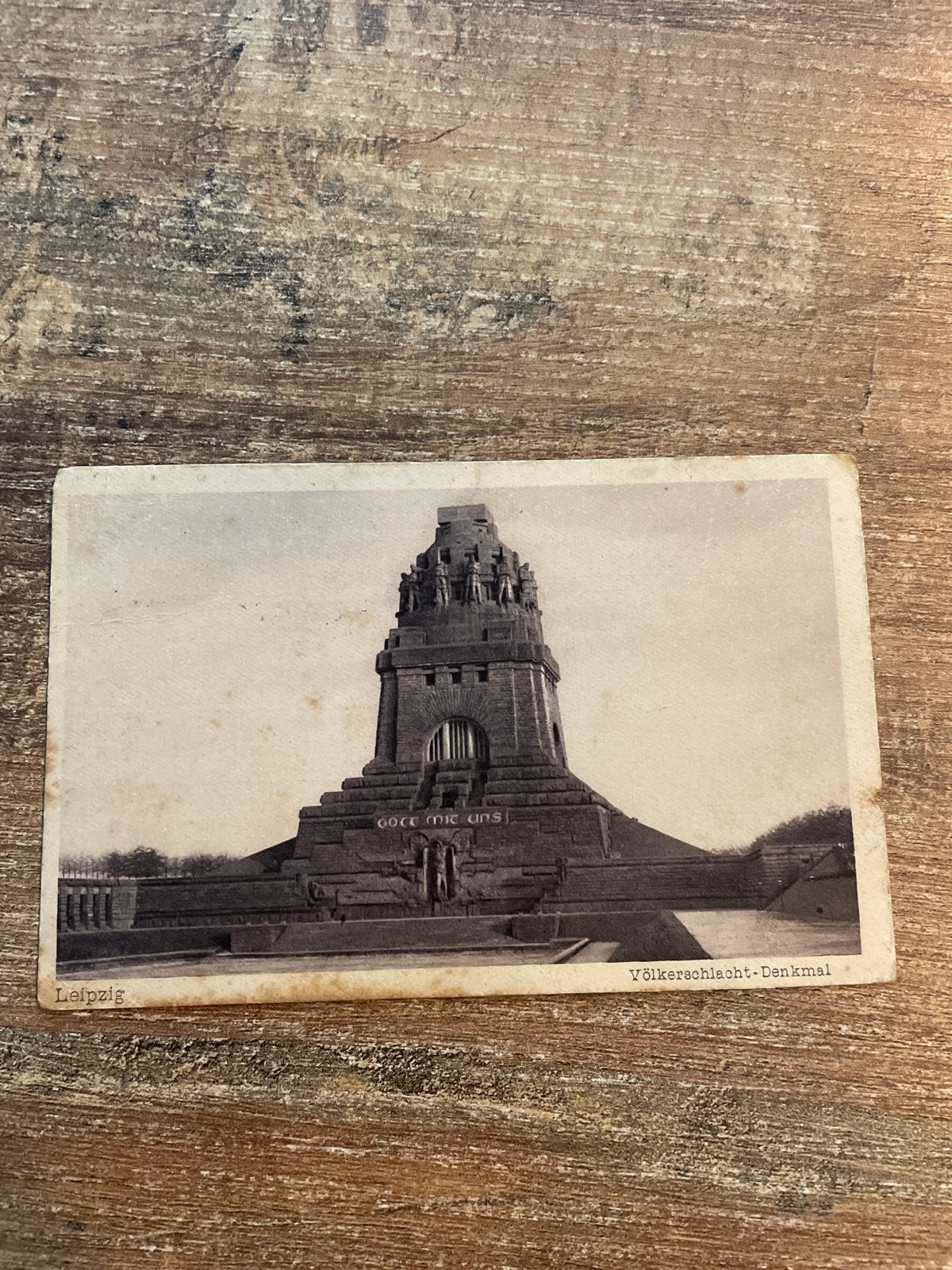 Oude ansichtkaart Völkerschlachtdenkmal Leipzig, 1912, Verzamelen, Ophalen of Verzenden, Voor 1920, Gelopen, Duitsland