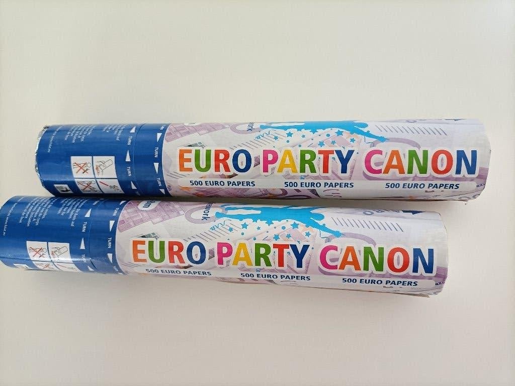 Euro Party Canon Confetti Shooter (2 stuks), Ophalen of Verzenden, Nieuw, Feestartikel, Verjaardag