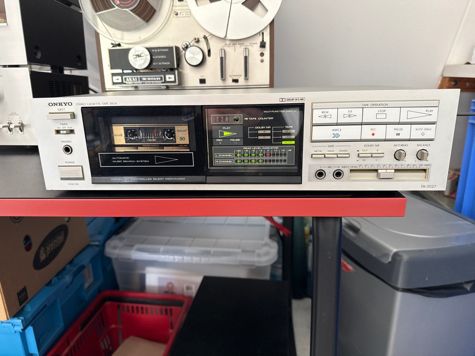 Onkyo TA-2027 Stereo Cassette Tape Deck in top staat., Ophalen of Verzenden, Enkel, Overige merken, Tiptoetsen