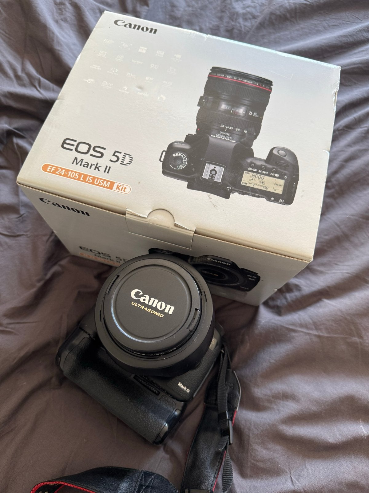 Canon EOS 5D Mark III met EF 24-105 L IS USM lens en tas, Audio, Tv en Foto, Ophalen, Bodydop, Gebruikt, Spiegelreflex
