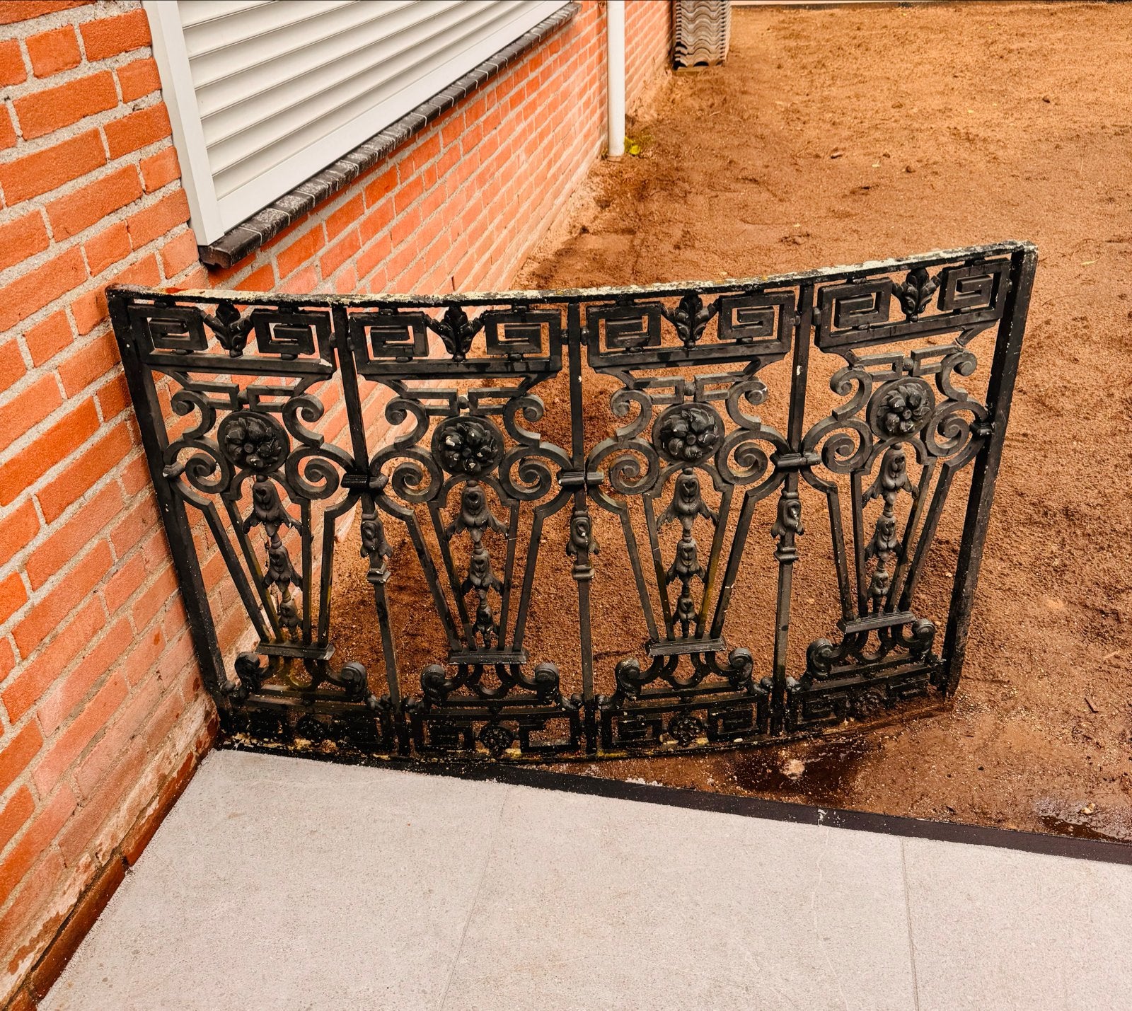 Prachtig antiek gietijzeren hekwerk, Tuin en Terras, Ophalen, Gebruikt, IJzer, Sierhekwerk