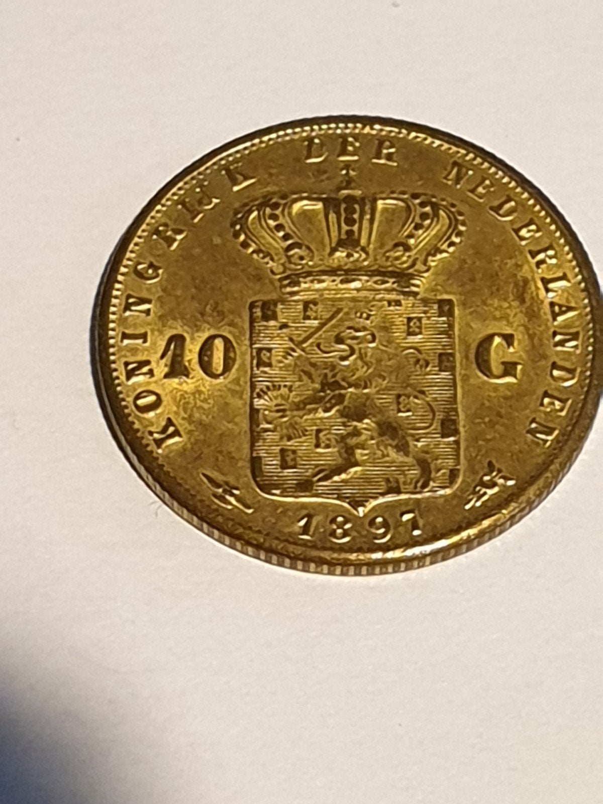 Vals gouden tientje 1897 (Z1), Ophalen of Verzenden, Koningin Wilhelmina, 10 gulden