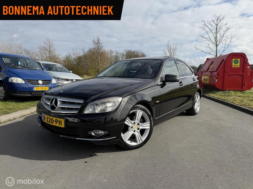 Mercedes C-klasse 180 K Avantgarde Xenon Schuif kanteldak, Achterwielaandrijving, Zwart, Parkeersensor, Zwart
