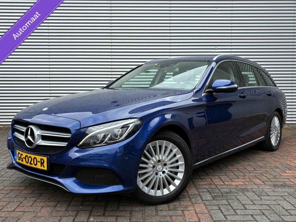 Mercedes C-klasse Estate 350 e Lease Edition Head Up Led Lee, Auto's, Automaat, Achterwielaandrijving, Gebruikt, Blauw