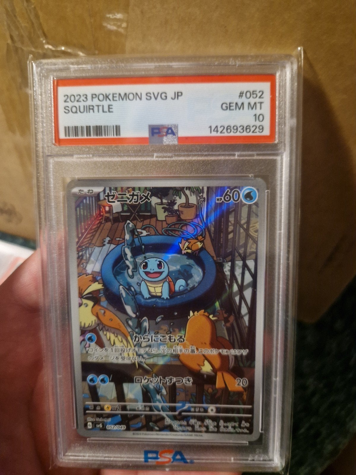 pokemon squirtle 052/049 PSA 10 Japanse promo 2023, Ophalen of Verzenden, Nieuw, Losse kaart, Foil