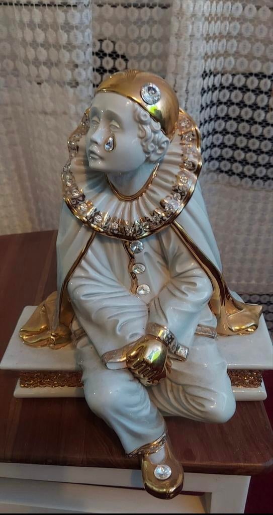Porseleinen Clown Swarovski, Verzamelen, Beelden en Beeldjes, Ophalen of Verzenden, Zo goed als nieuw