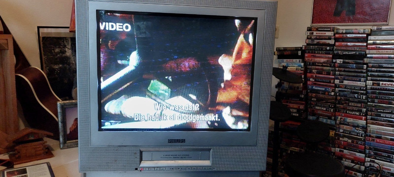 vintage philips  crt tv/vhs combinatie, Ophalen, Gebruikt, 60 tot 80 cm, Philips