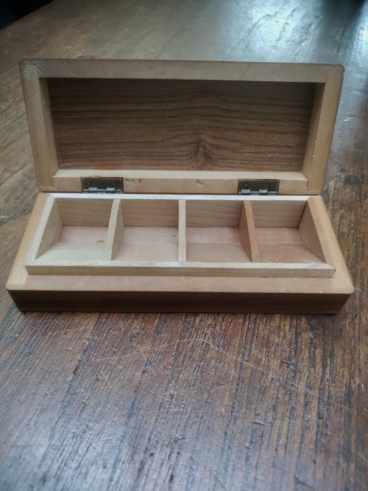 Vintage Postzegel Doosje - Hout, Antiek en Kunst, Ophalen of Verzenden