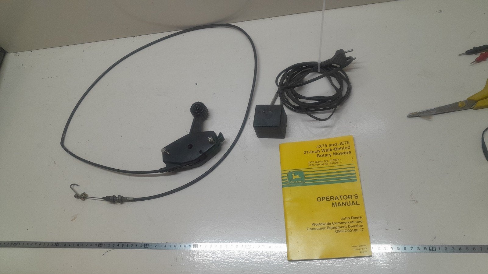 john deere jx75 je75 acculader kabel meskoppeling en manual, Ophalen of Verzenden, Gebruikt, Benzine, John Deere