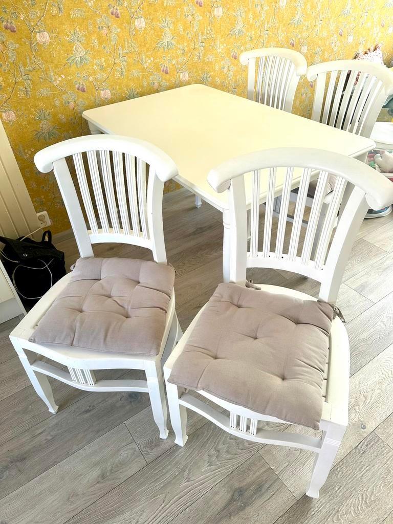 Stoelen, Huis en Inrichting, Stoelen, Gebruikt, Wit, Ophalen of Verzenden, Landelijk