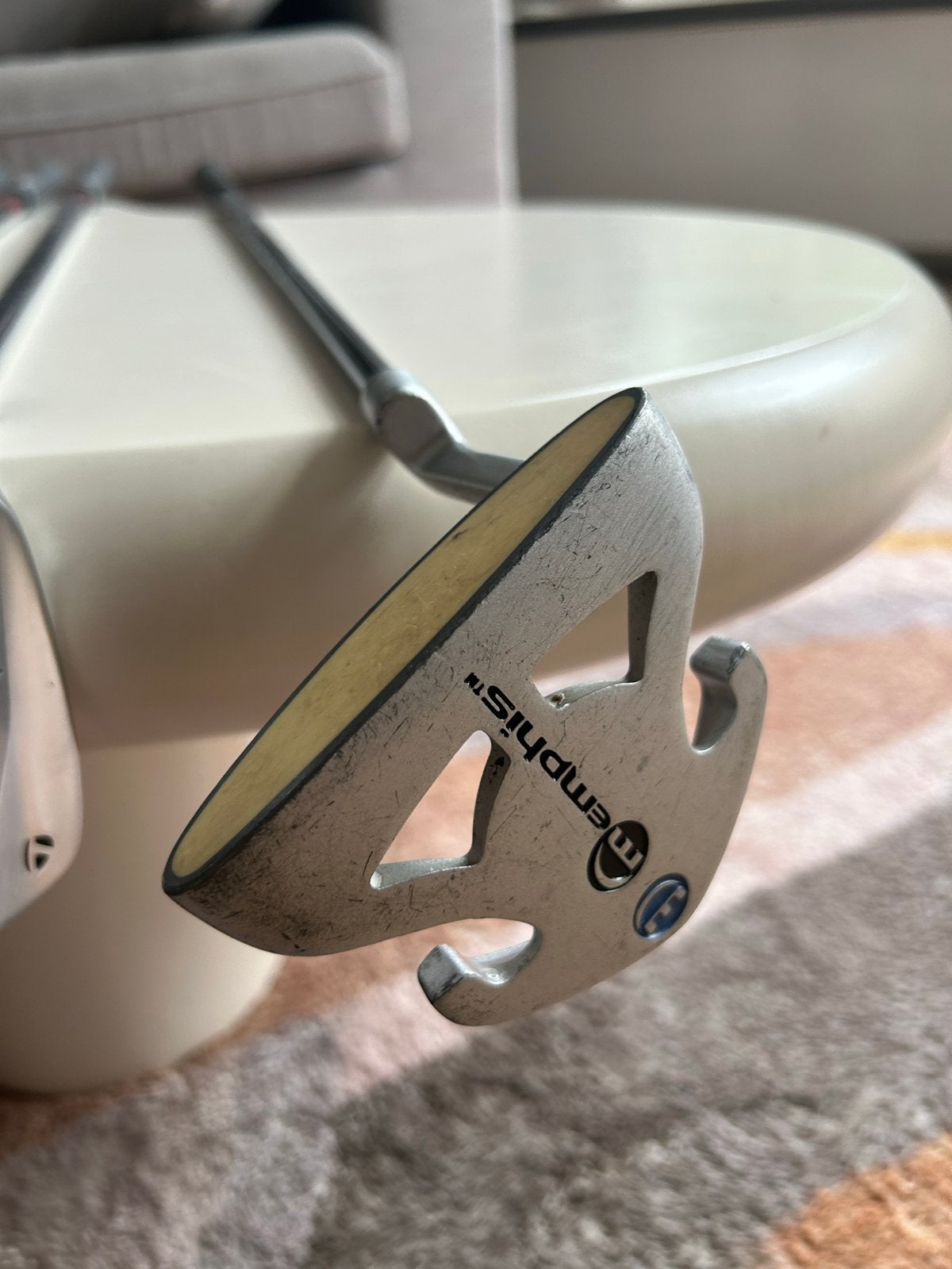Memphis mallet head putter met Odyssey headcover, Ophalen of Verzenden, Gebruikt, Club, Overige merken