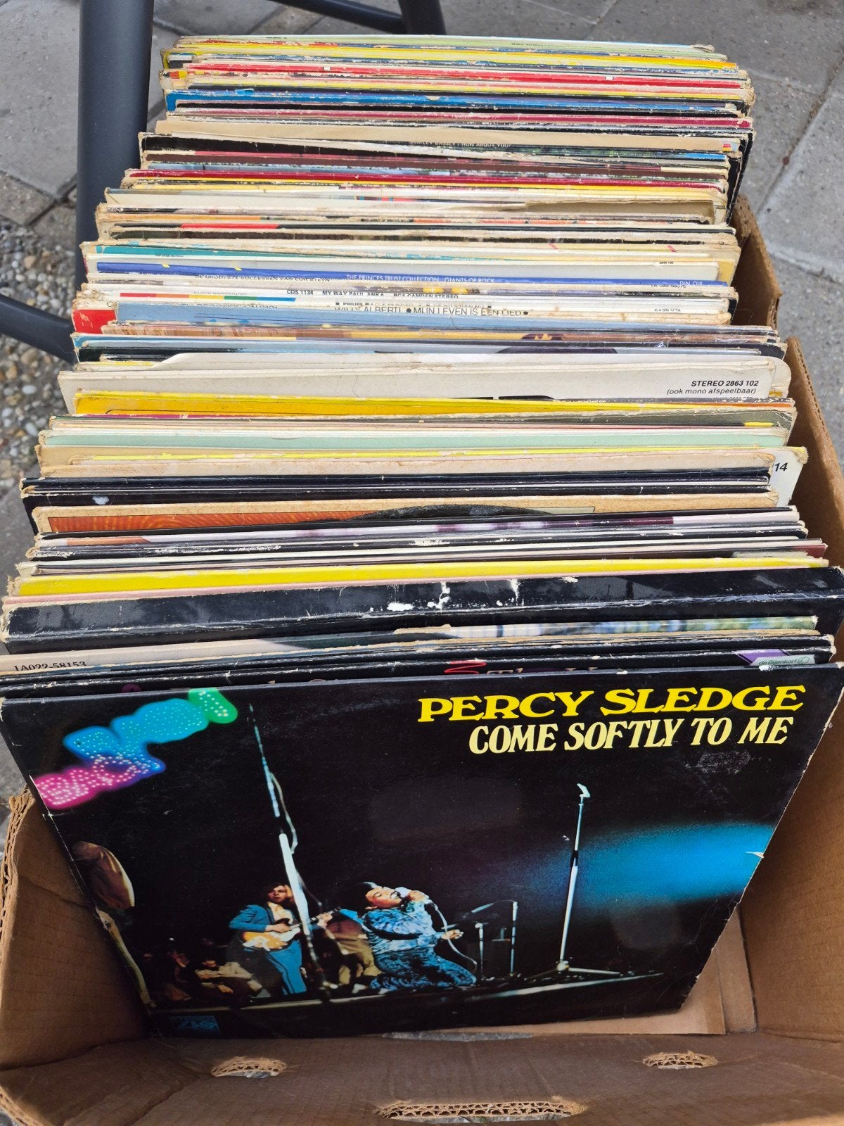Doos met LP's te koop, Ophalen, LP, Gebruikt, Pop