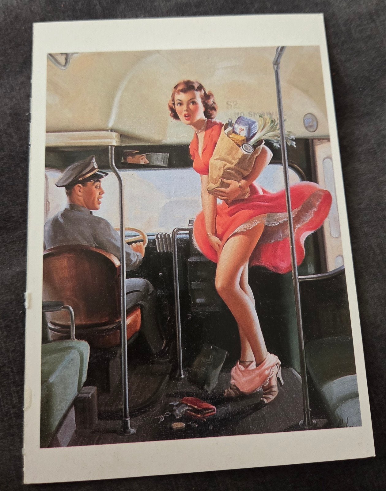 Vintage Pin-Up Ansichtkaart - A Fine Mess, 1953, Verzenden, Ongelopen, Overige thema's