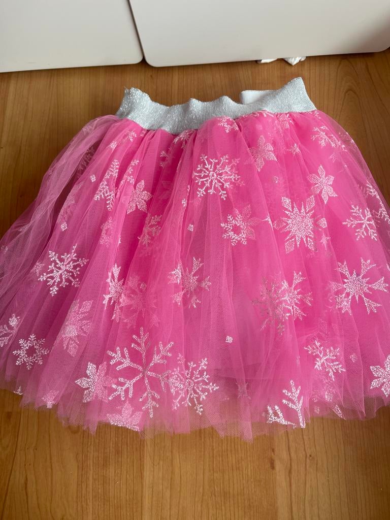Nieuwe roze tule rok met sneeuwvlokken voor 3-4 jaar, Ophalen of Verzenden, Nieuw, Meisje