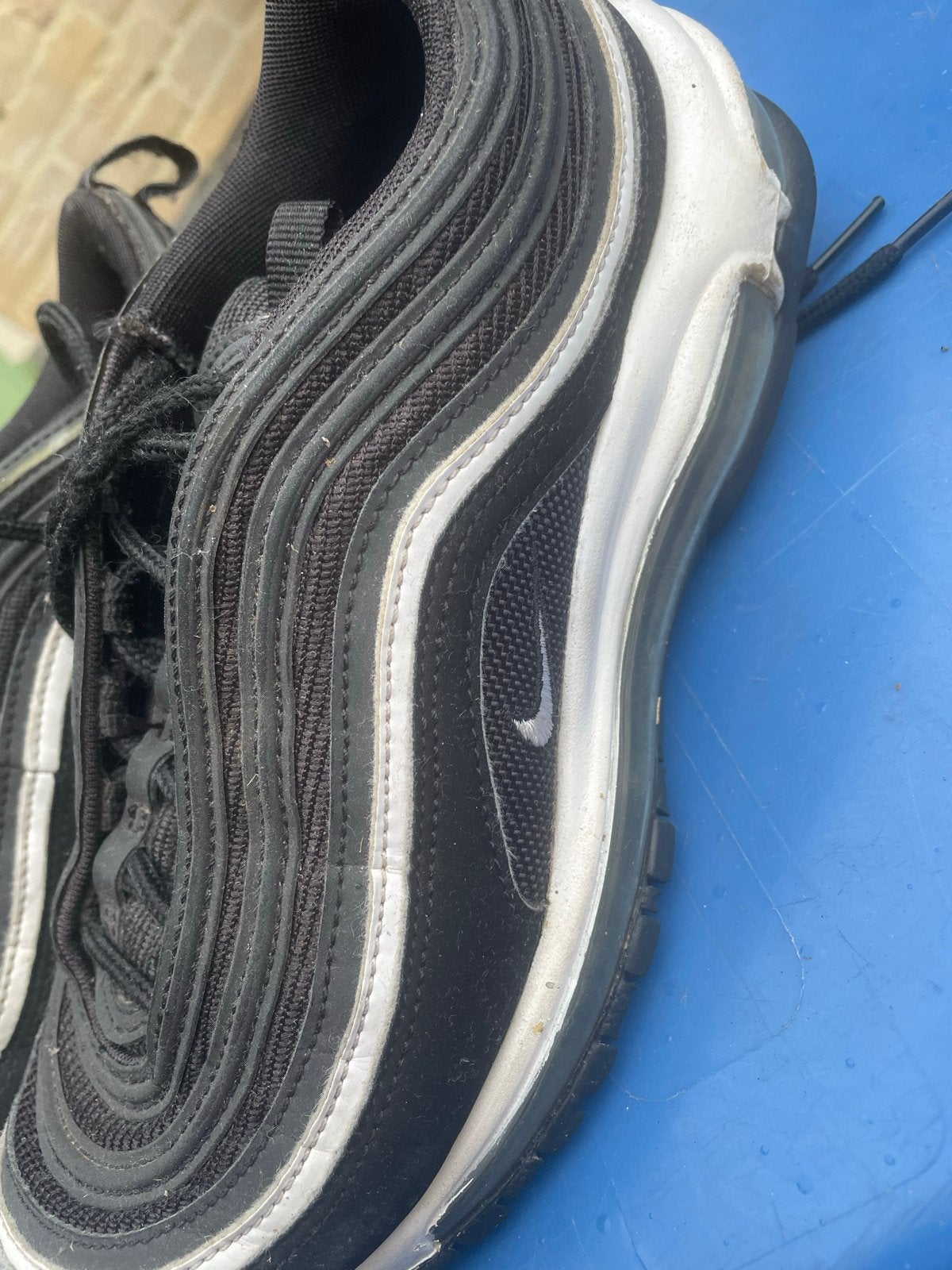 Nike Air Max 97 Zwarte Sneakers - Gedragen, Kleding | Dames, Ophalen of Verzenden, Gedragen, Zwart, Sneakers of Gympen