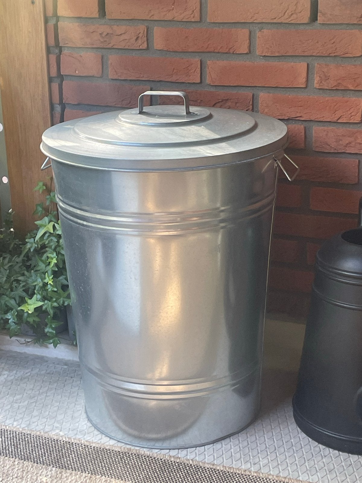 Zinken vuilnisemmer met deksel - 75 liter, 40 liter of meer, Ophalen, Gebruikt, Metaal