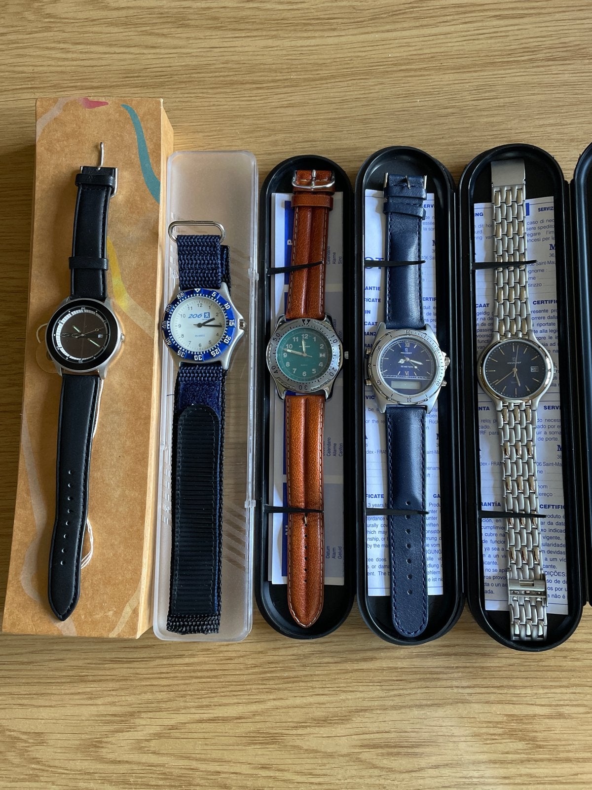 Collectie nieuwe Peugeot horloges (batterijen te vervangen), Ophalen of Verzenden, Nieuw, Polshorloge, Overige merken