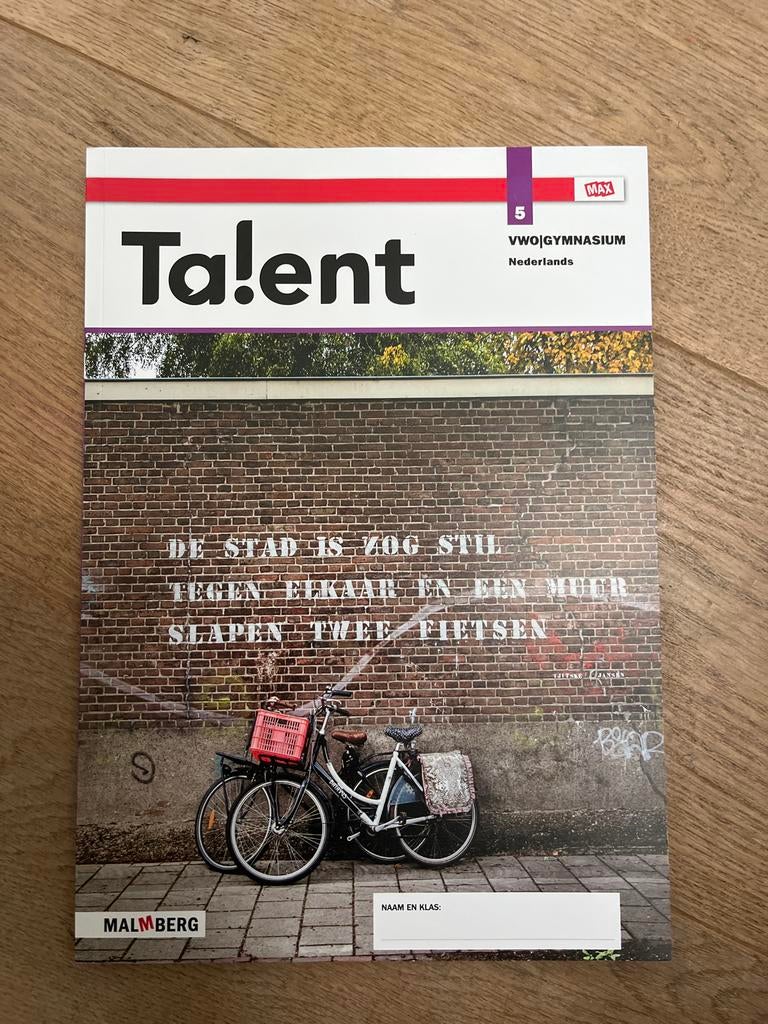 Talent 5 VWO Gymnasium Nederlands - Malmberg, Boeken, Schoolboeken, Ophalen of Verzenden, Zo goed als nieuw, VWO, Nederlands