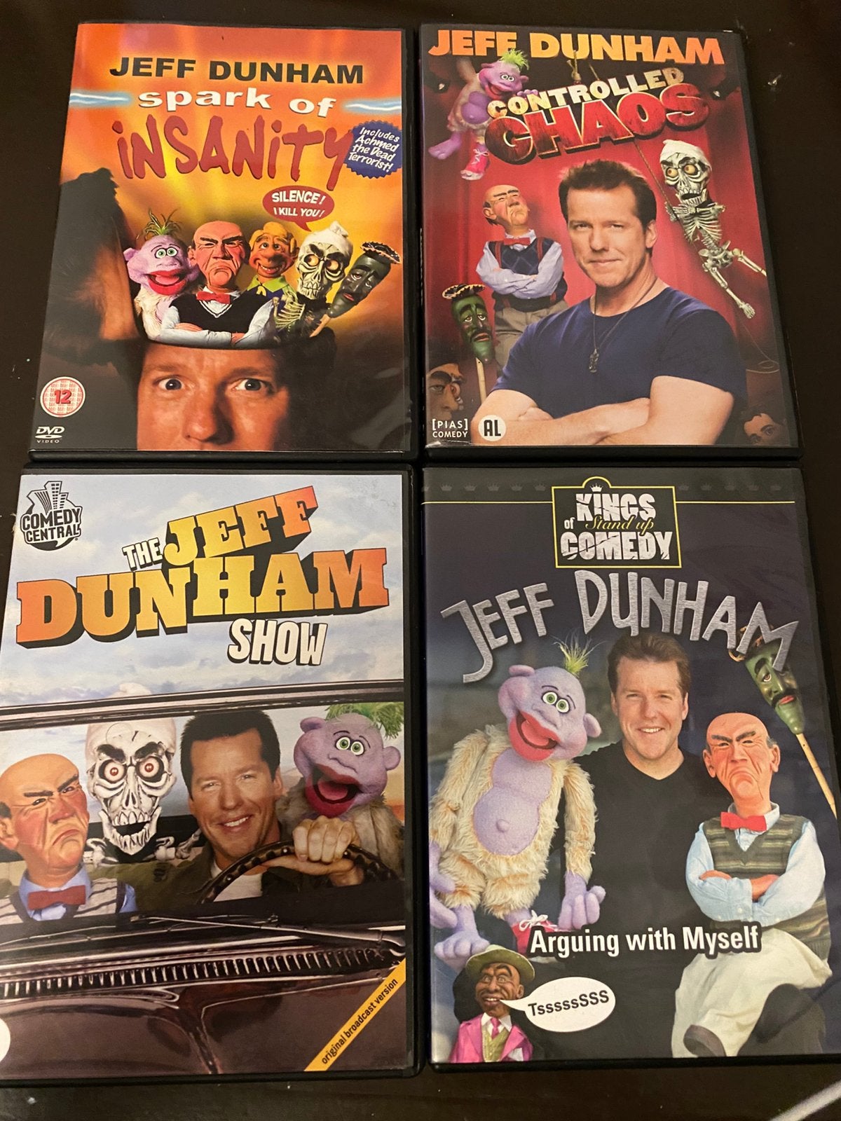 Set: 4 DVDs van Jeff Dunham, Alle leeftijden, Ophalen of Verzenden, Zo goed als nieuw, Stand-up of Theatershow
