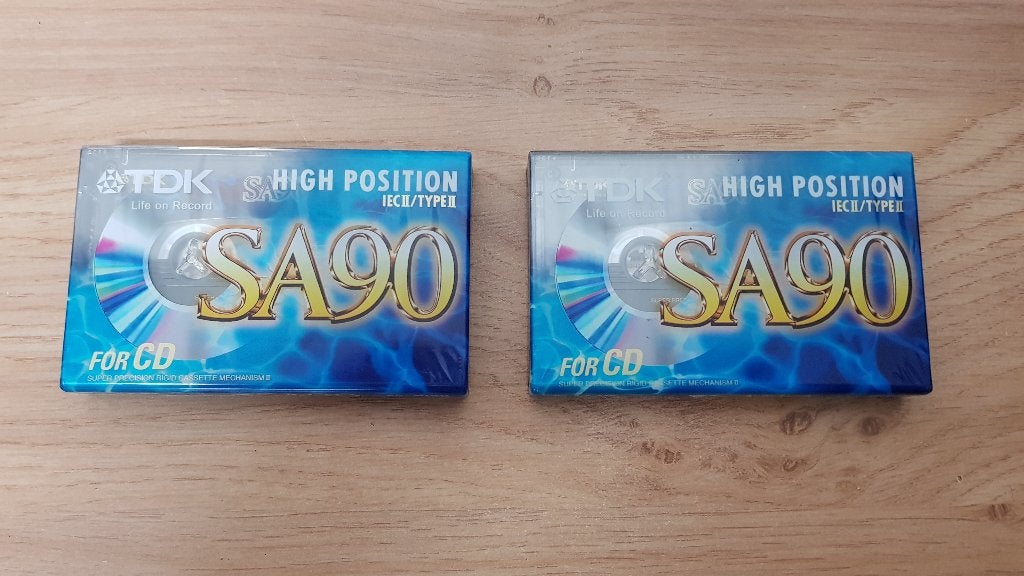 2 Nieuwe TDK SA90 Cassettes, Cd's en Dvd's, Cassettebandjes, Overige genres, Nieuw in verpakking, Onbespeeld, Verzenden