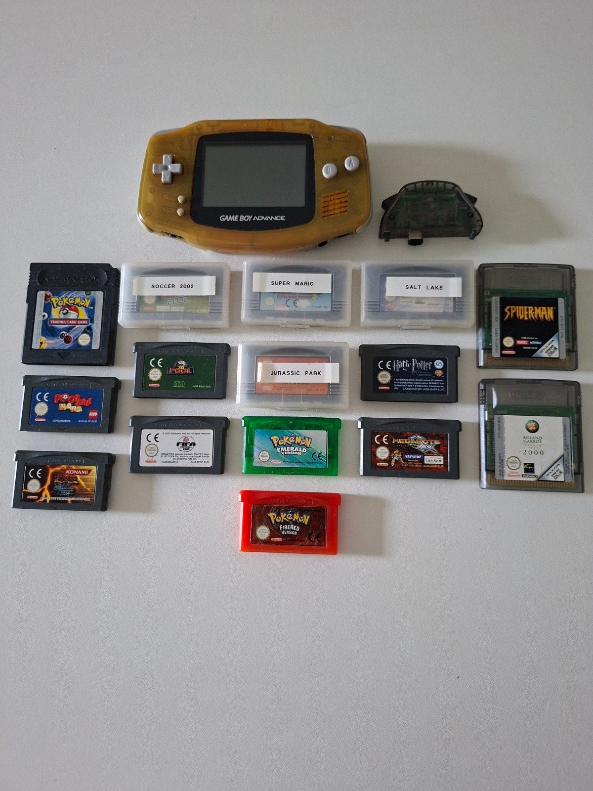 Gameboy Advance + Spellen, Spelcomputers en Games, Ophalen, Gebruikt, Game Boy Advance, Met games