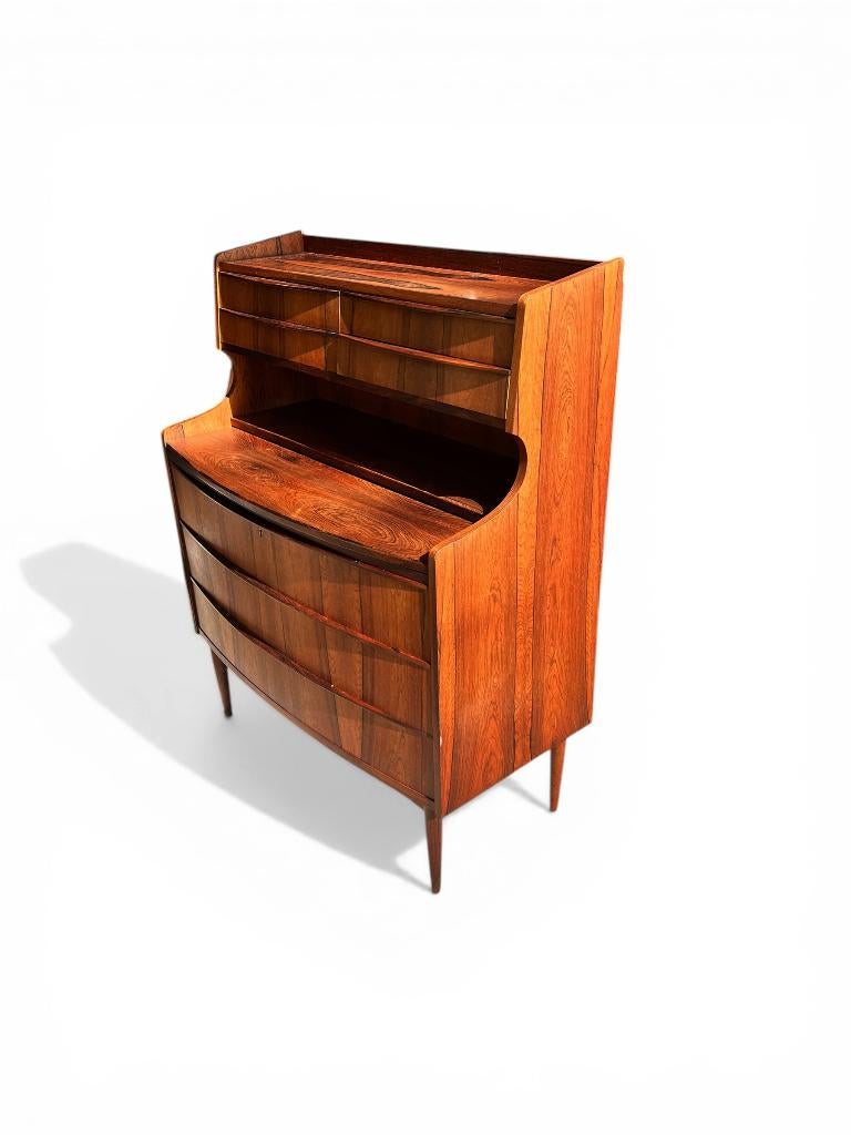Vintage Deens design secretaire jaren 60, Kast, Gebruikt, Met deur(en), Kast