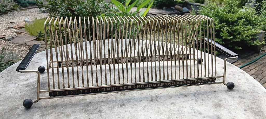 Vintage metalen platenrekje single rekje 40 stuks (PR15), Ophalen of Verzenden
