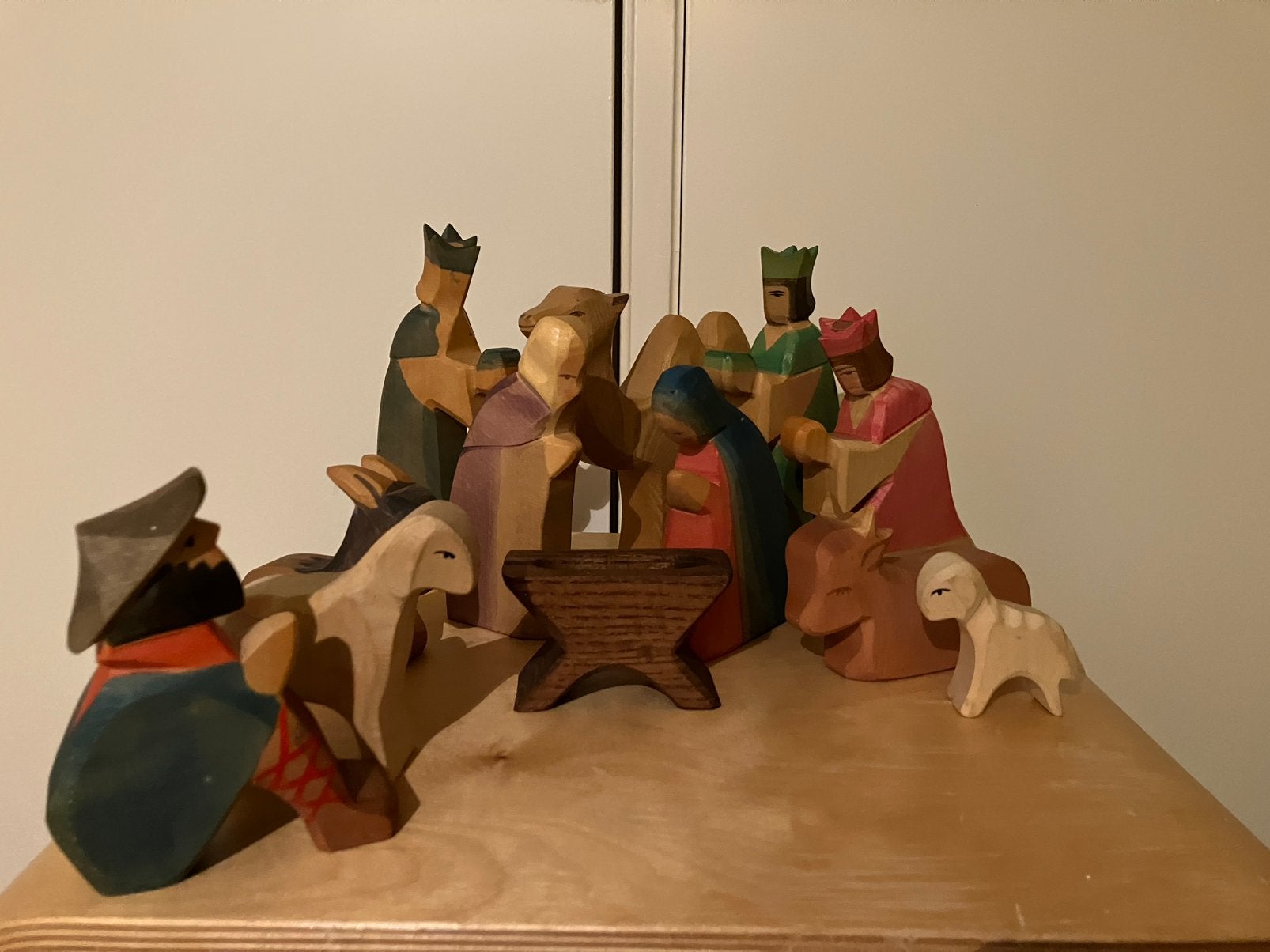 Ostheimer kerstgroep maria jozef herder koningen os ezel, Kinderen en Baby's, Ophalen of Verzenden, Gebruikt