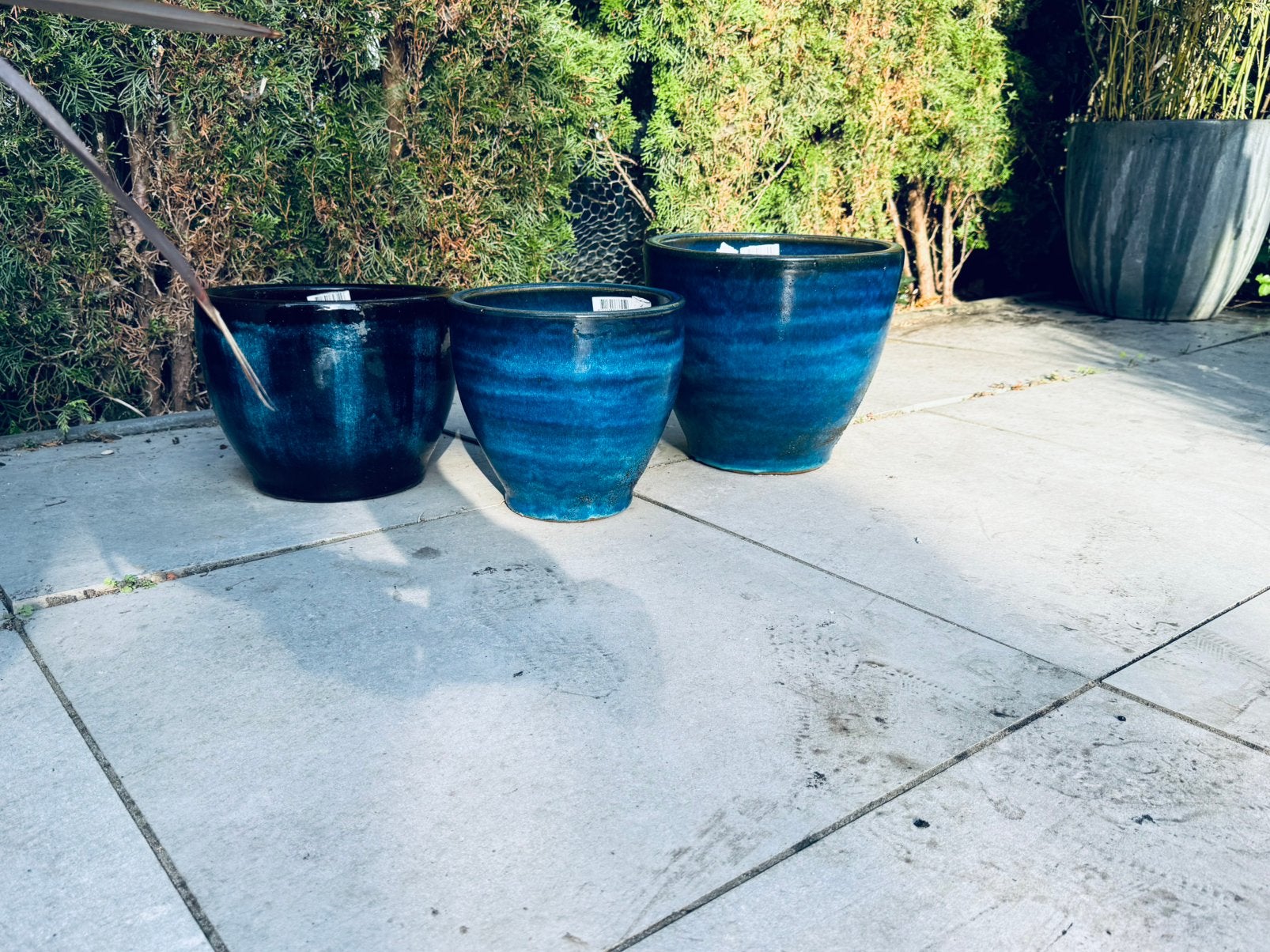Planten potten 3stuks, Tuin en Terras, Ophalen, Steen, Gebruikt, Minder dan 30 cm