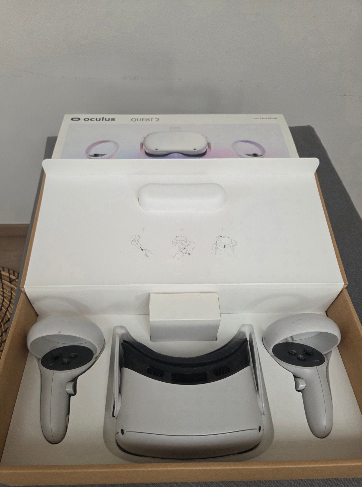 Oculus Quest 2 VR-bril 64gb met accessoires, Spelcomputers en Games, Virtual Reality, Ophalen of Verzenden, Gebruikt, VR-bril