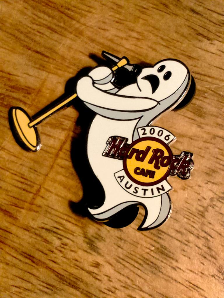 Hard Rock Cafe Austin 2006 HRC spook zanger pin spoken, Ophalen of Verzenden, Zo goed als nieuw