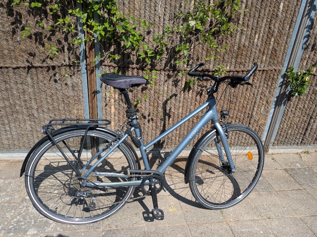 Damesfiets/lage instap Decathlon Long Distance 500, Velgrem, (Extra) lage instap, Zo goed als nieuw, 50 tot 53 cm