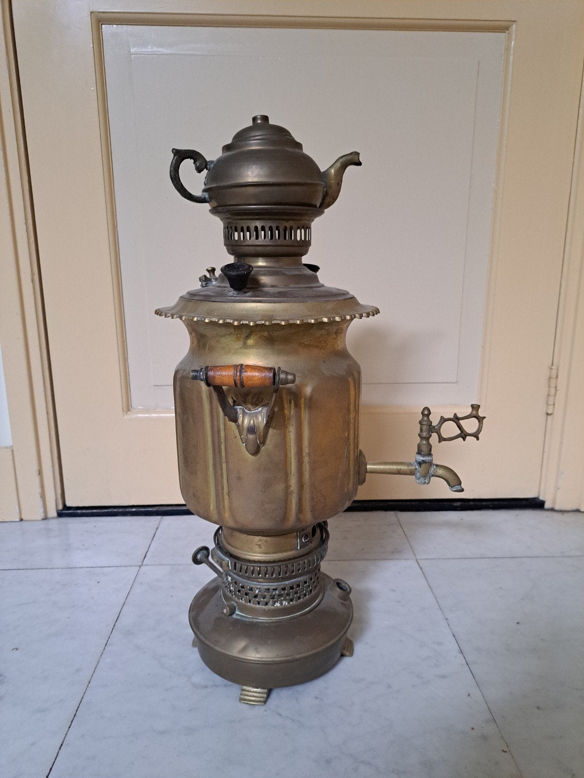 Antieke Samovar - Koperen Theezetter, Ophalen of Verzenden, Koper