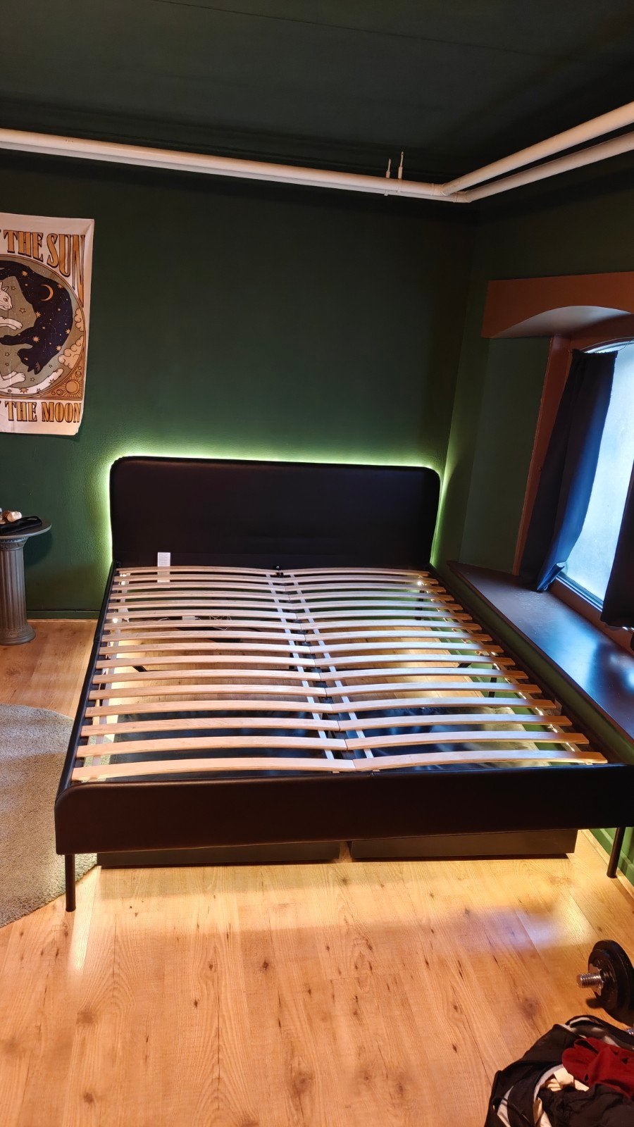 200 x 160 bedframe inclusief lattenbodem, Ophalen, Wit, Tweepersoons, Zo goed als nieuw