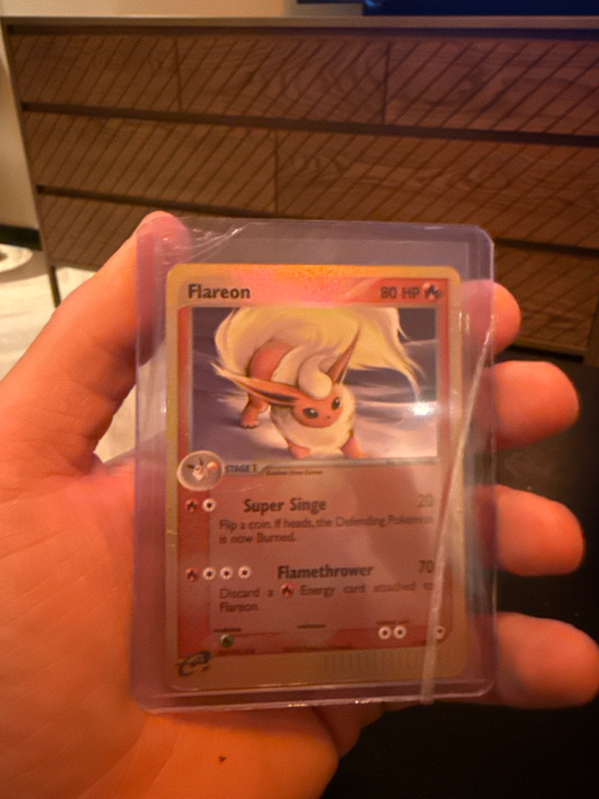Pokémon Flareon 5/100 Reverse Holo – EX Sandstorm 2003, Ophalen of Verzenden, Zo goed als nieuw