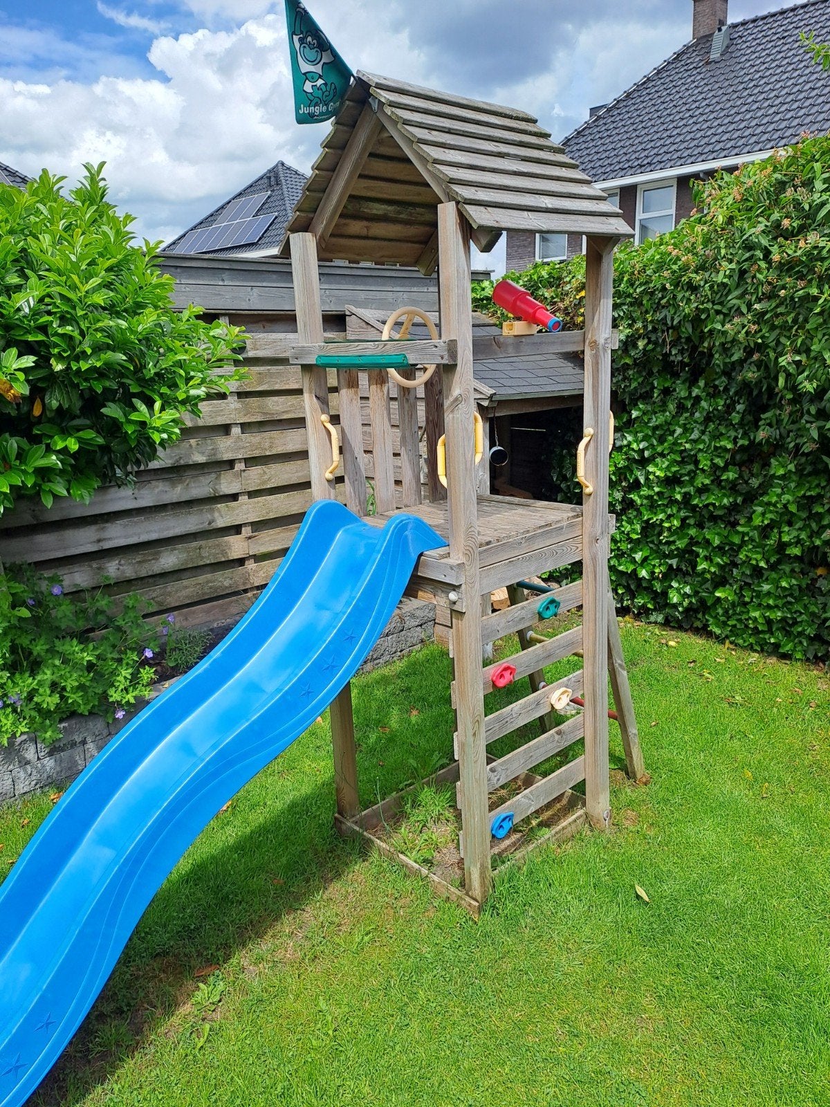 Jungle Gym Speeltoestel met Glijbaan en Klimwand, Ophalen, Gebruikt, Klimwand