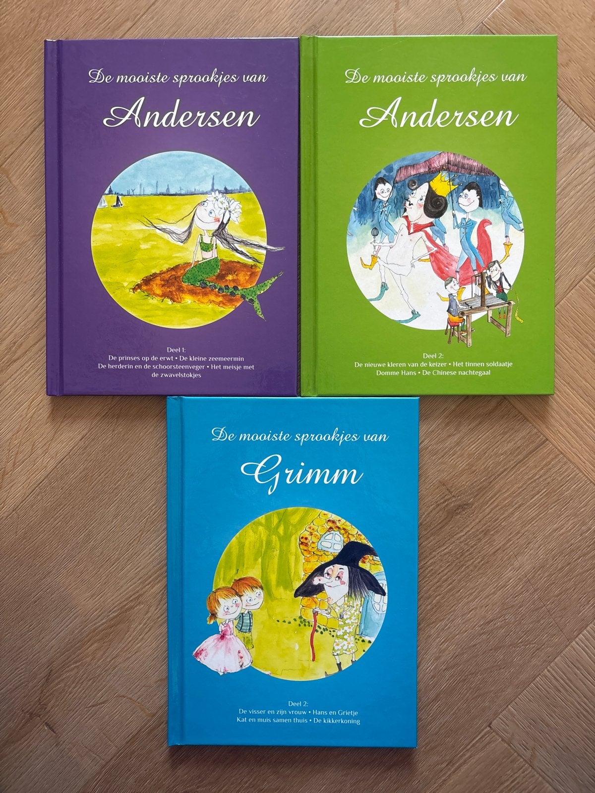 Sprookjesboeken: Andersen (2x) en Grimm (1x), Ophalen of Verzenden, Gelezen