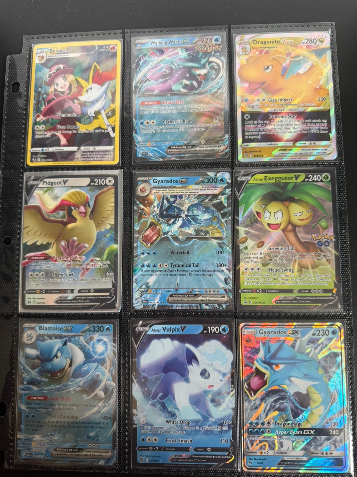 Pokémon Ultra Rare Lot 9 Kaarten EX V GX VSTAR Near Mint, Ophalen of Verzenden, Zo goed als nieuw, Meerdere kaarten