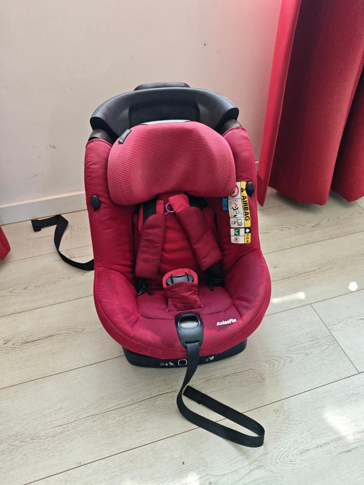 Maxi-Cosi AxissFix Autostoel Rood, Kinderen en Baby's, Autostoeltjes, Ophalen, Gebruikt, 9 t/m 18 kg, Verstelbare rugleuning