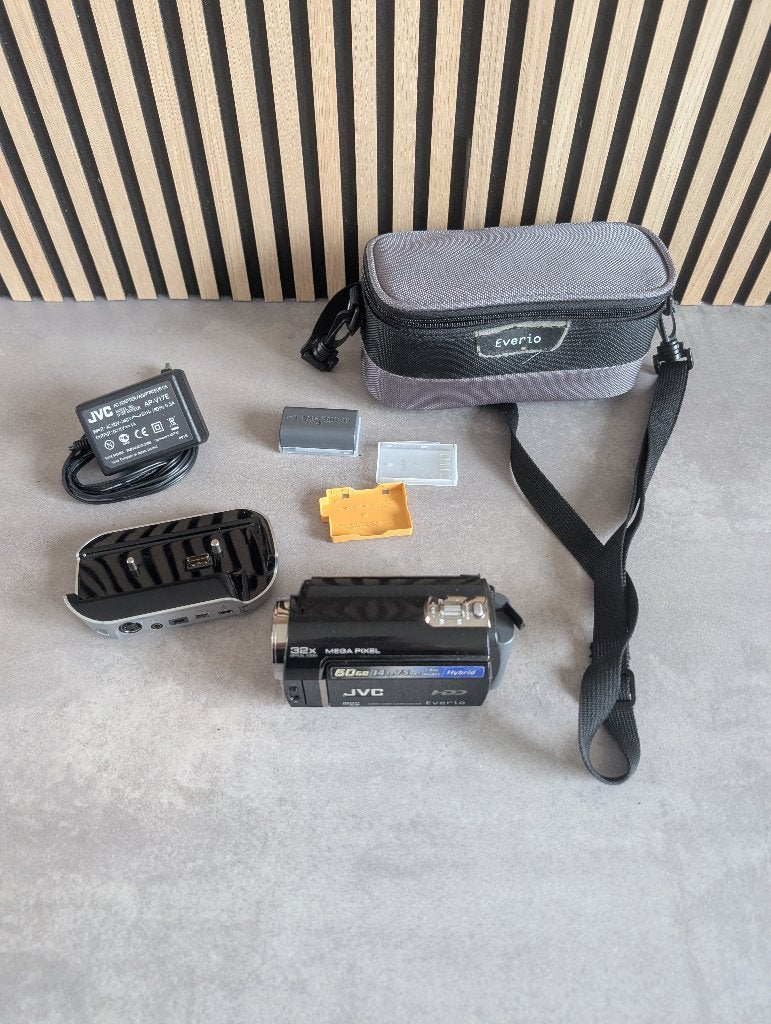 JVC Everio GZ-MG465BE Camcorder + Docking Station, Audio, Tv en Foto, Videocamera's Digitaal, Harde schijf, JVC, 20x of meer, Ophalen of Verzenden