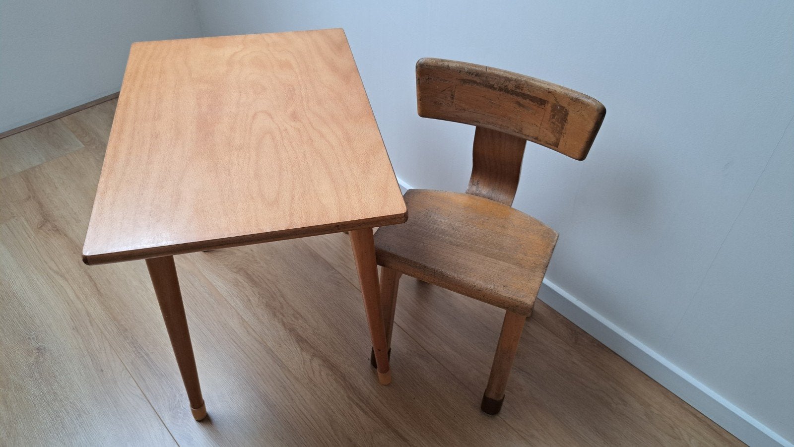 Vintage Schilte schoolset: tafel en stoel, Ophalen, Gebruikt, Tafel(s) en Stoel(en)