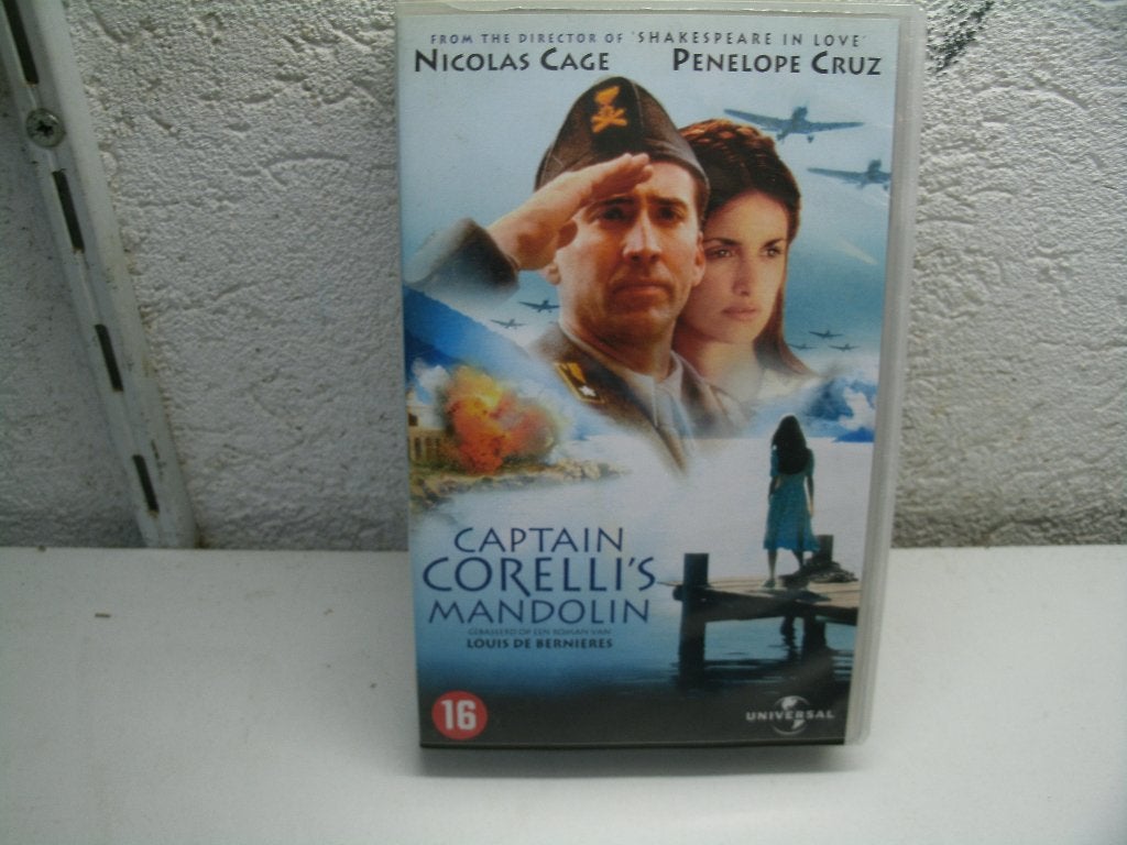vhs 103b captain corelli's mandolin, Cd's en Dvd's, VHS | Film, Vanaf 16 jaar, Ophalen of Verzenden, Zo goed als nieuw, Actie en Avontuur