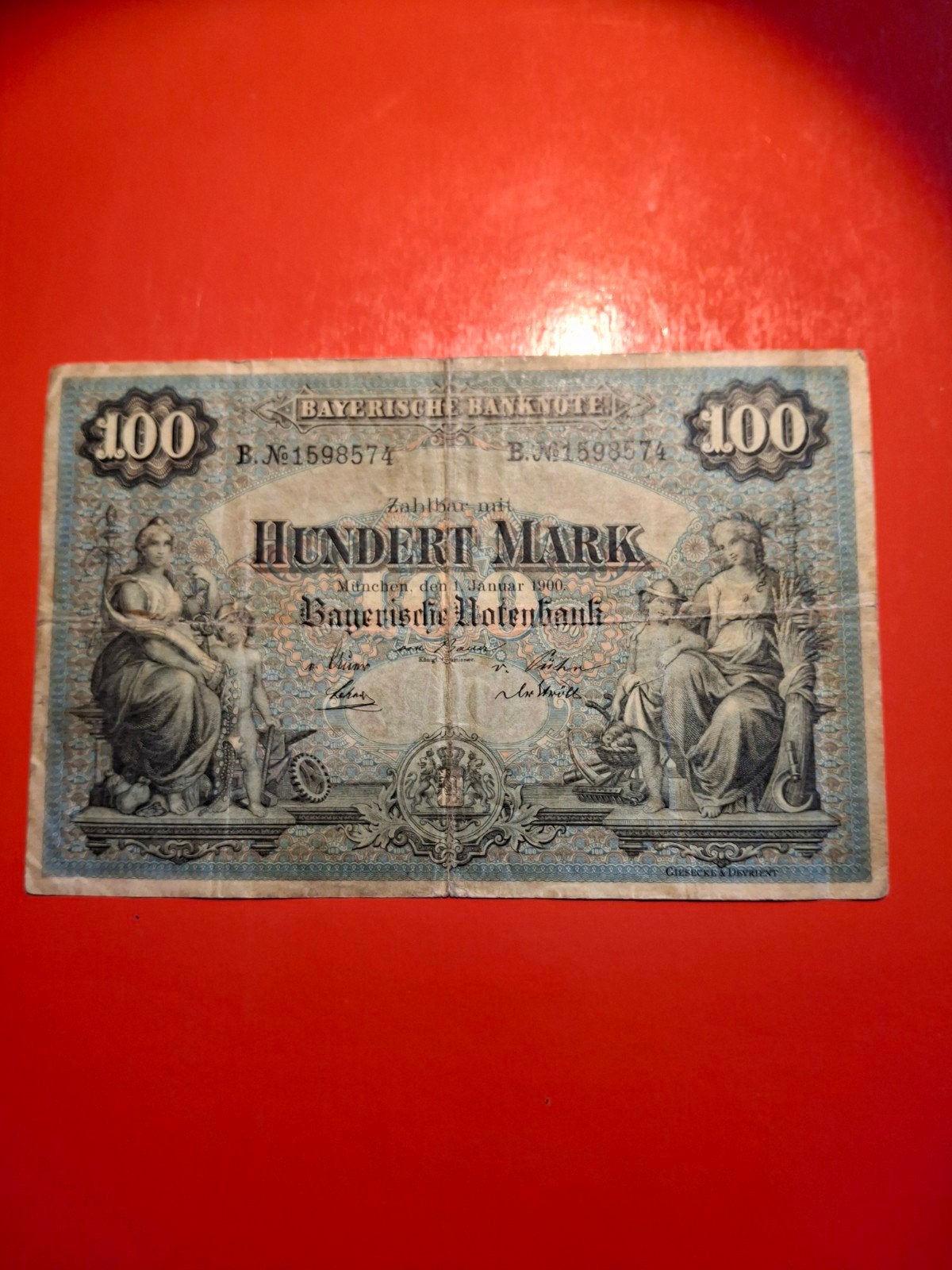 Duitsland 100 Mark biljet 1900 B No1598574, Ophalen of Verzenden