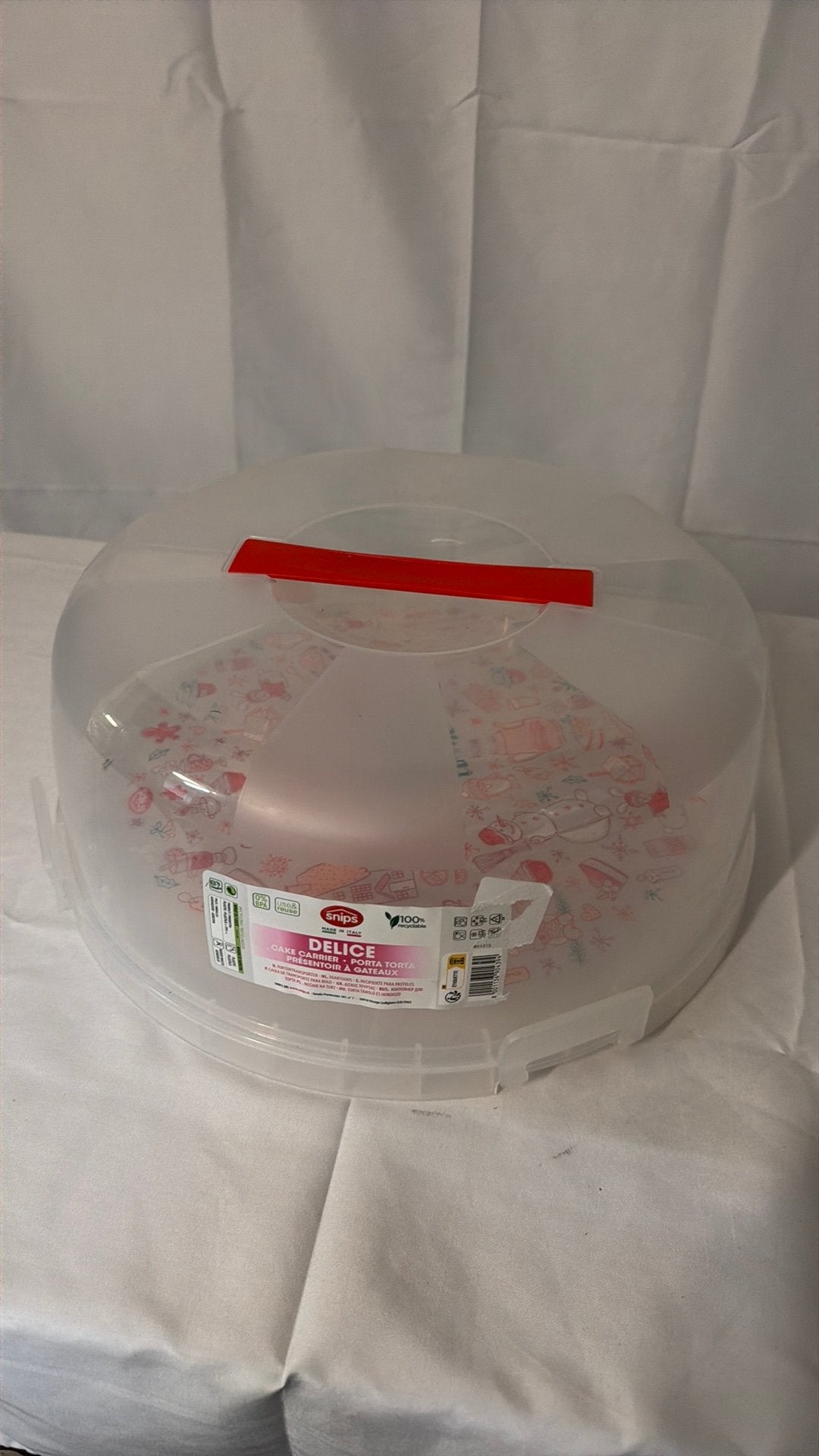 Snips taartdoos cake carrier, Ophalen of Verzenden, Zo goed als nieuw, Cupcakes, Bakvorm
