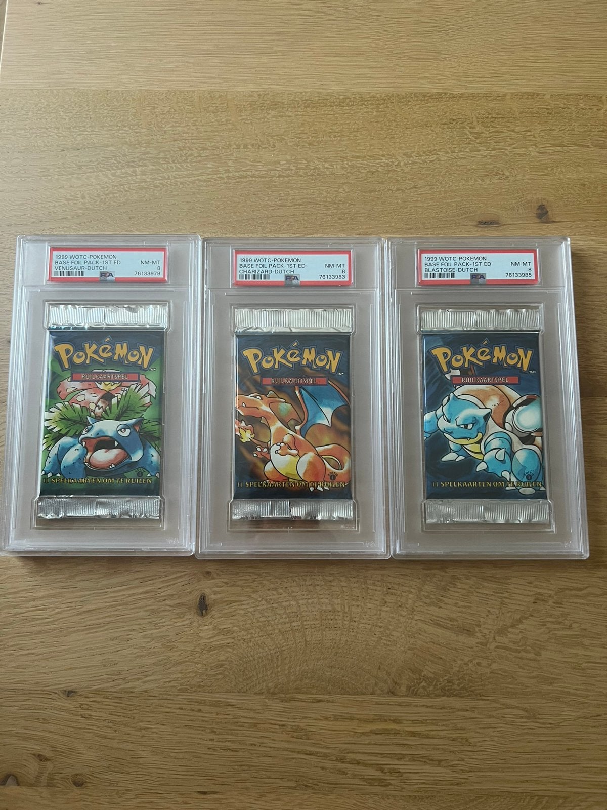 1999 WOTC-Pokémon Base Set Dutch Eerste Editie PSA8 Artset, Ophalen, Zo goed als nieuw