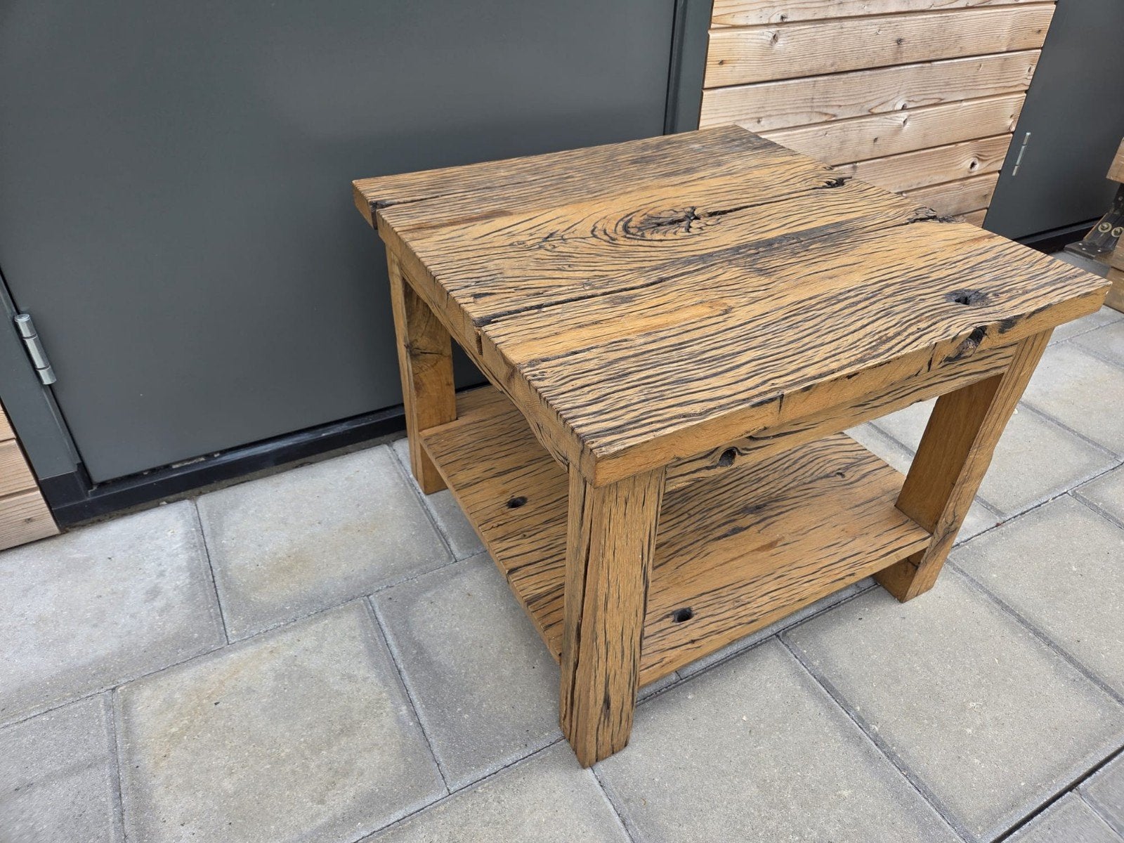 Mooie houten salontafel, Huis en Inrichting, Woonaccessoires | Kisten, Ophalen of Verzenden, Zo goed als nieuw, 100 tot 150 cm