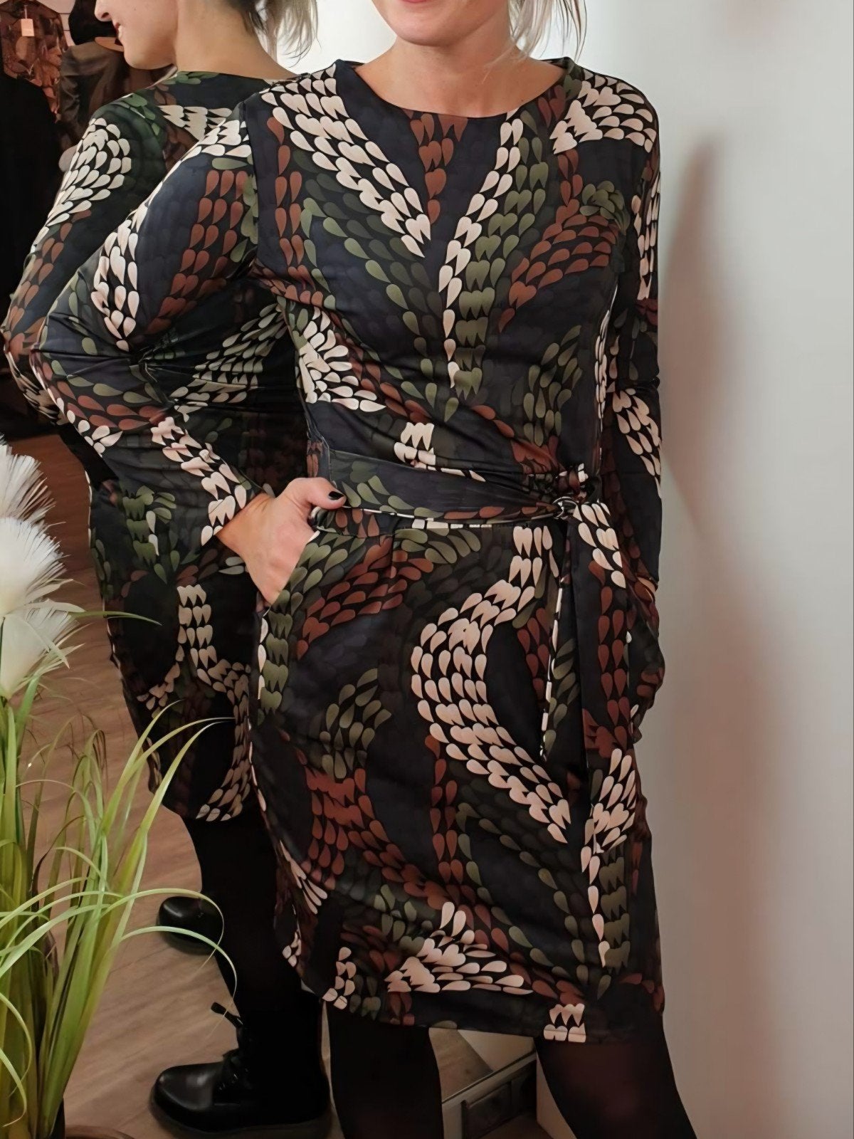 NIEUW Mooie Jurk van Musthaves by Elja Maat L/XL, Maat 42/44 (L), Musthaves by Elja, Nieuw, Meerkleurig