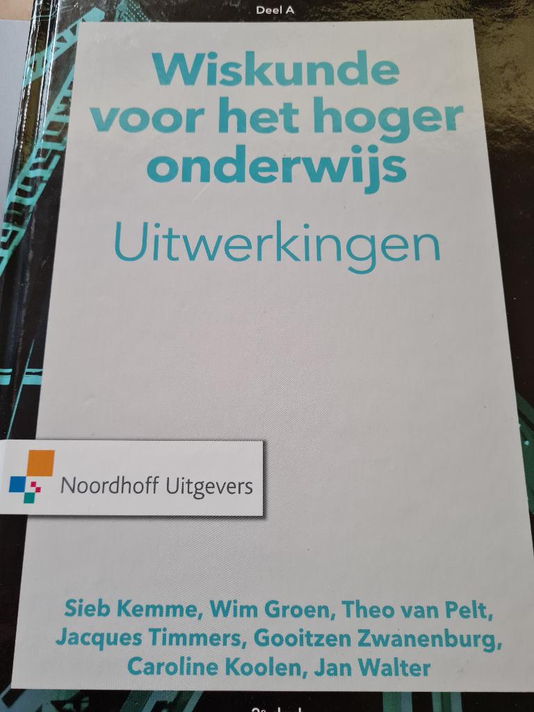 Wiskunde voor het hoger onderwijs Deel A, HBO, Zo goed als nieuw, Alpha, Willem Uittenbogaard; Sieb Kemme